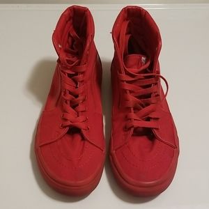 Red high top vans